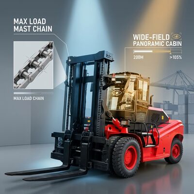 FD160 16 Ton Container Stacking Heavy Lift Forklift With Yuchai Turbocharged Engine