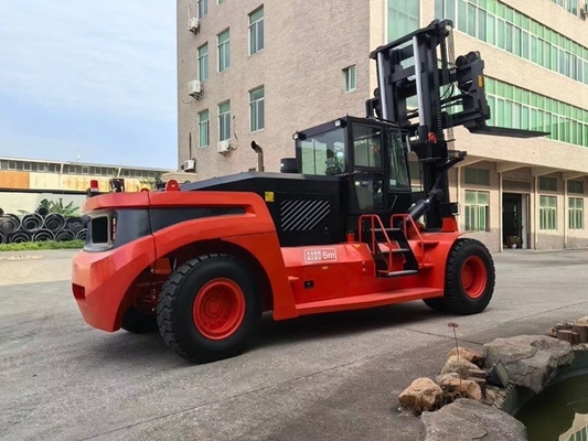 30 tonnes de chariots élévateurs lourds avec moteur Yuchai rouge orange et roue avant ou arrière