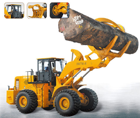 le bois 10T attaquent le chargeur hydraulique de rondin de tracteur avec la ferme de remorque